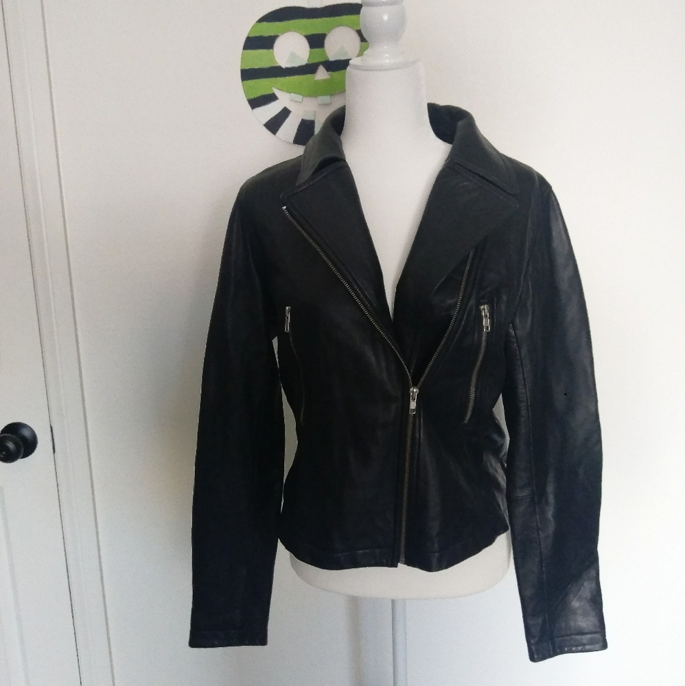 Black Soft Leather Jacket Women 8